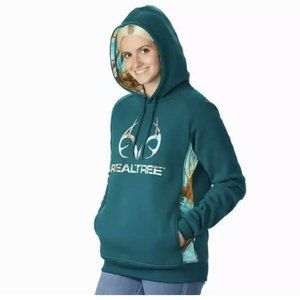 Realtree Women's Acqua Teal Blue Hoodie Pullover Sweatshirt Size S,M,L